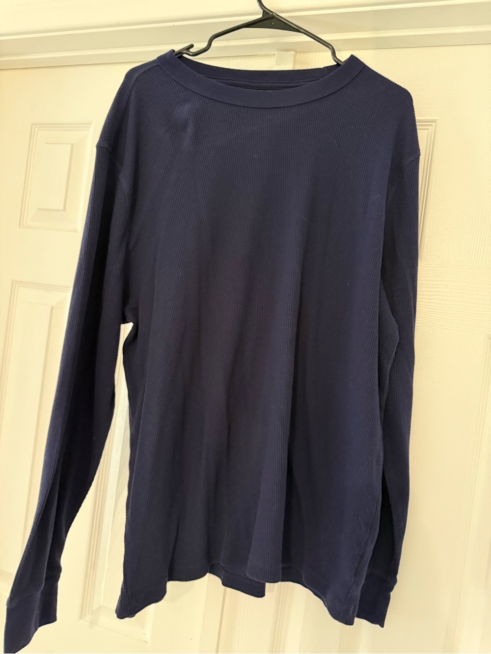 GAP Men's Long Sleeve Thermal Crewneck - Dark Blue